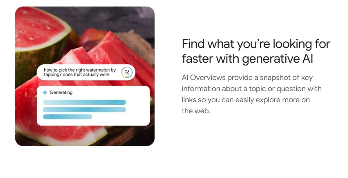 Contoh penggunaan Google Generative AI
Foto tangkapan layar Google Contoh penggunaan Google Generative AI
Foto tangkapan layar Google