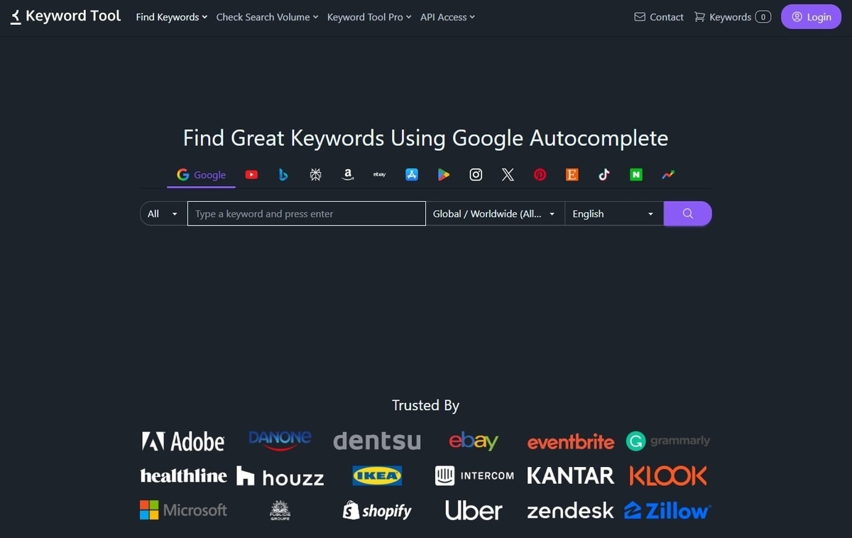 Keyword Tool.io
Gambar: KeywordTool Keyword Tool.io
Gambar: KeywordTool