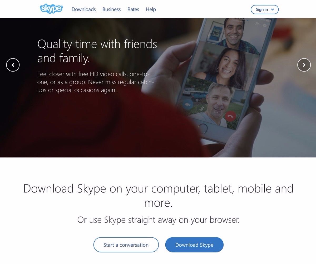 Skype menjelaskan manfaat dari mendownload aplikasinya dengan jelas