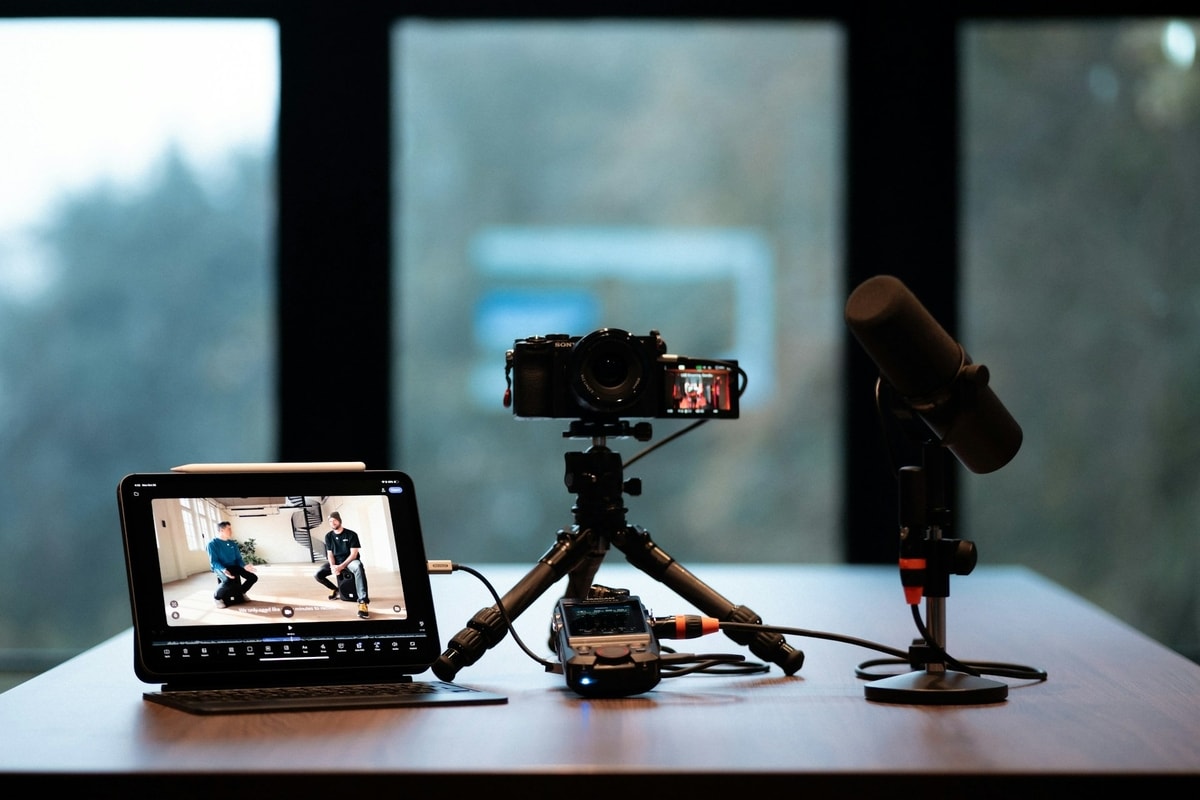 Ilustrasi alat untuk produksi konten video
Foto oleh Detail.co di Unsplash
