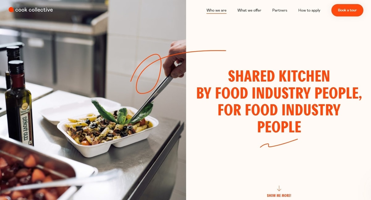 Contoh one-page website
Gambar: Cook Collective