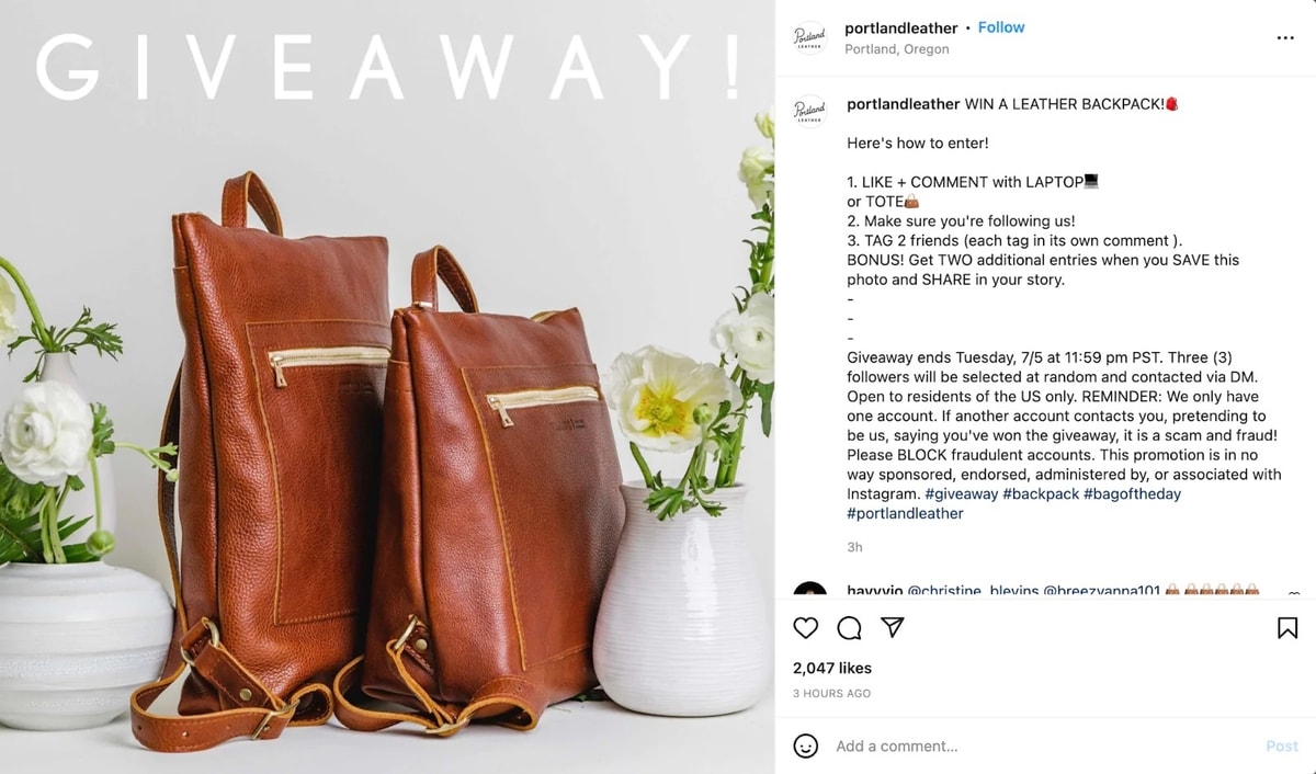 Tips giveaway Instagram
Gambar: Shopify