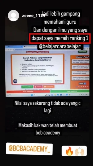 Testimoni member BCB Academy 8