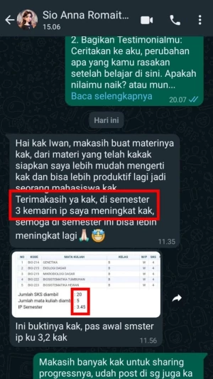 Testimoni member BCB Academy 5