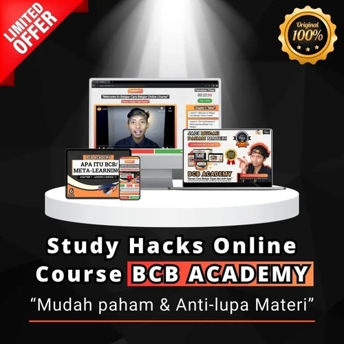 Video pembelajaran interaktif dari E-course Study Hacks di BCB Academy @belajarcarabelajar