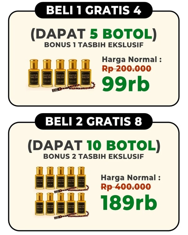 harga kasturi asli impor saudi